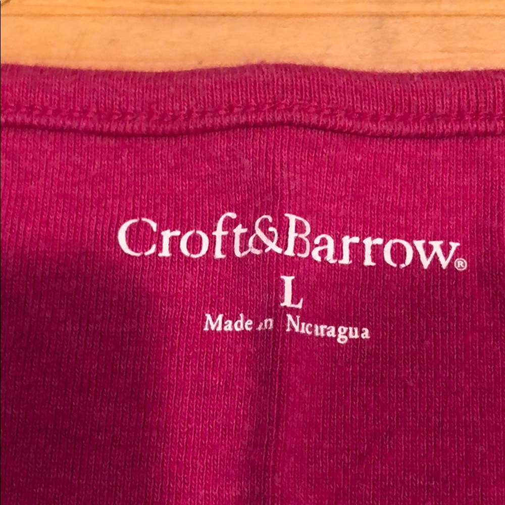 Henley 3/4 sleeve Raspberry - Picture 3 of 5